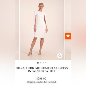 Trina Turk Monumental Cape Dress Hot Pink